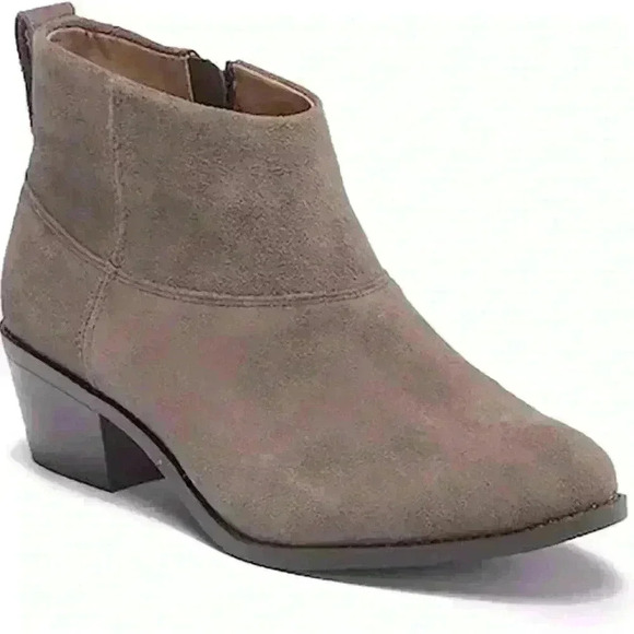 Vionic Women’s Suede Joy Zadie Ankle‎ Boot Taupe Greige Size 9.5 - Picture 1 of 4